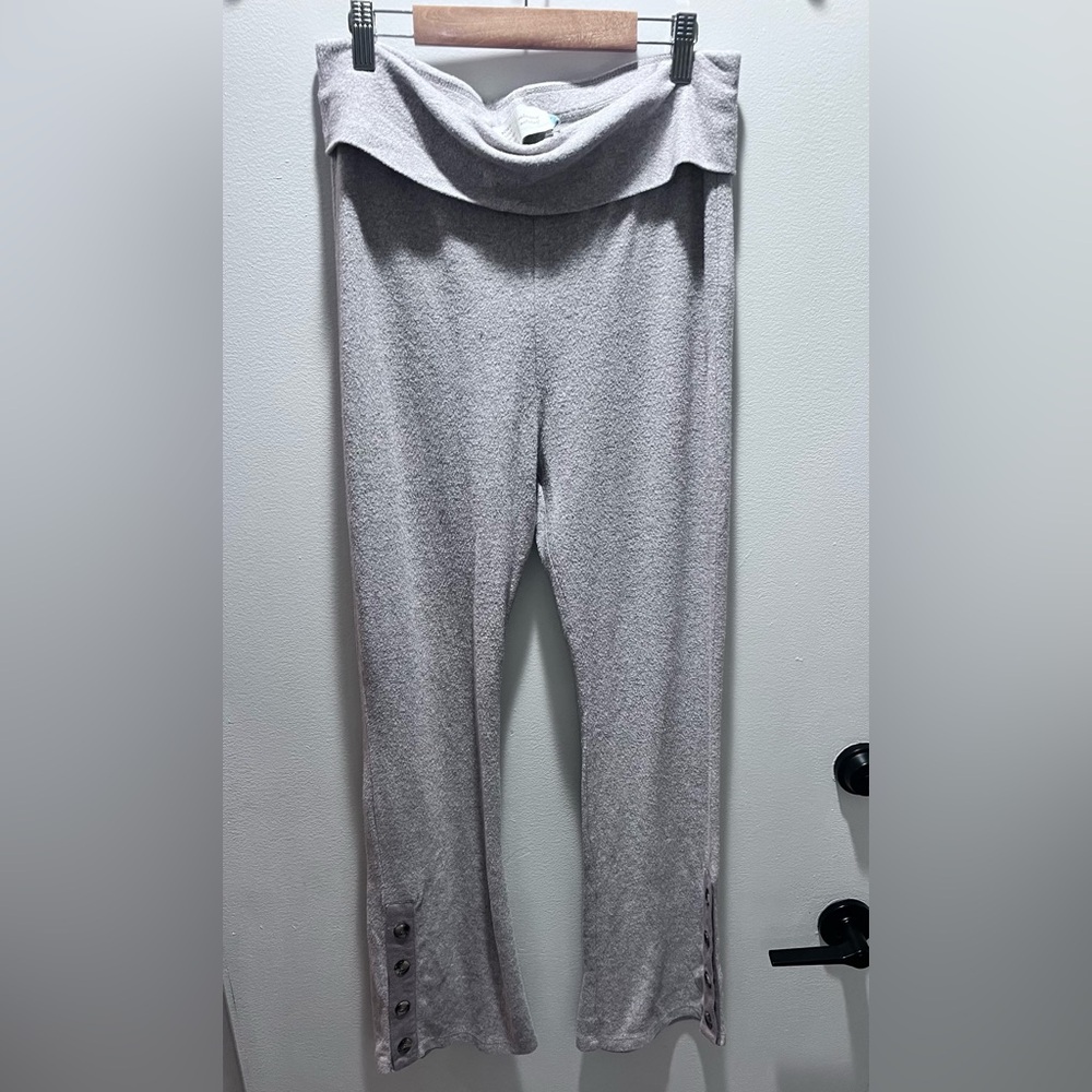 Anthropologie women’s beige Knit Saturday Sunday Lounge Pants Sz Small